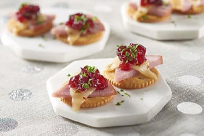 RITZ Ham, Cheese & Cranberry Topper