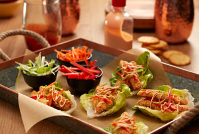 RITZ Sriracha-Chicken Lettuce Wraps