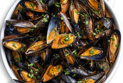 Red Curry Coconut Mussels