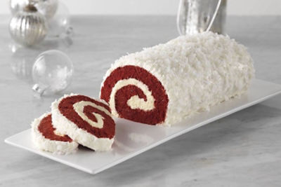 Red Velvet Yule Log