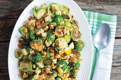 Roasted Apple & Brussels Sprouts Salad