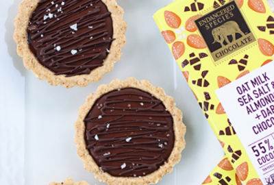 Salted Caramel and Almond Chocolate Tarts