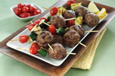 Santa Fe Meatball Skewers