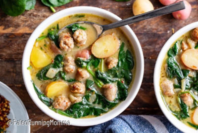 Sausage, Potato and Spinach Soup