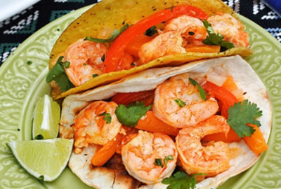 Shrimp and Veggie Foil Packet Tacos