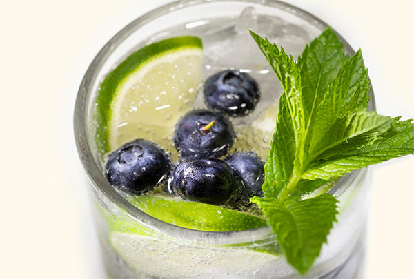 Simply Refreshing Blueberry, Lime and Mint Mojito Mocktail