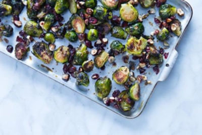 Skinny Sprouts with Dried Cranberries & Hazelnuts