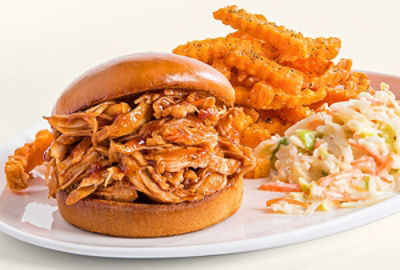 Slow Cooker Pulled BBQ Chicken Sandwiches