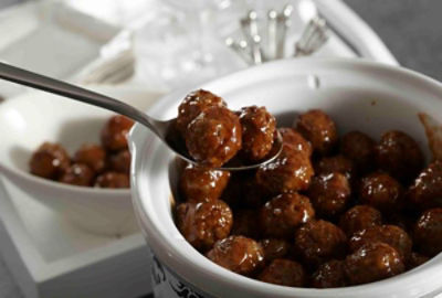 Slow-Cooker BBQ Grape Jelly Meatballs