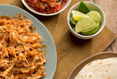 Slow Cooker Shredded Chicken Tacos