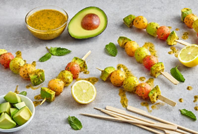 Spicy Melon and Avocado Balls