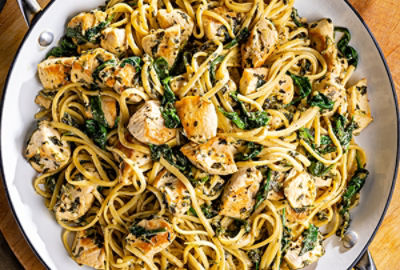 Spinach Artichoke Chicken Linguine