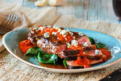 Steak with Gorgonzola and Marinara