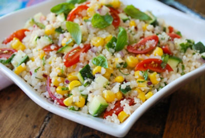 Summer Riced Cauliflower Salad