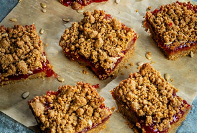 Sunflower Butter and Jelly Blondies