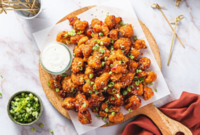 Sweet Chili Cauliflower Bites with Marie’s Creamy Homestyle Ranch