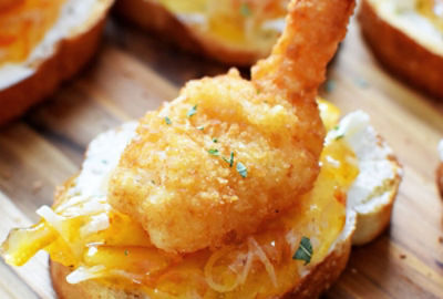 Sweet & Savory Shrimp Crostini