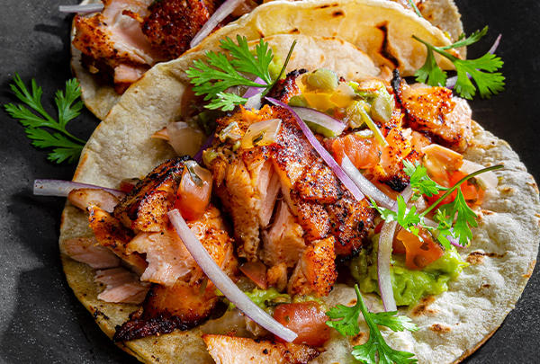 Sweet & Spicy Salmon Tacos