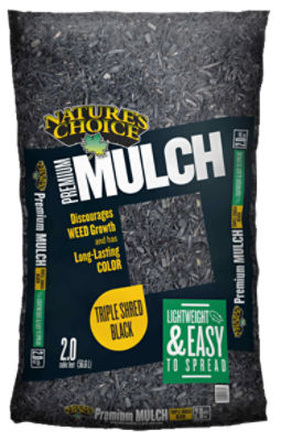 Nature's Choice Premium Triple Shred Mulch, Black, 2 Cubic Feet, 56.6 Litre