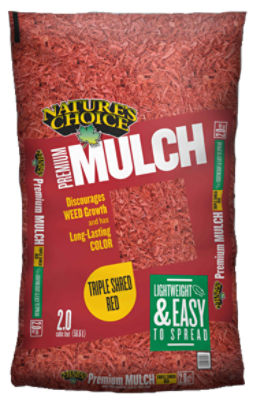 Nature's Choice Premium Triple Shred Mulch, Red, 2 Cubic Feet