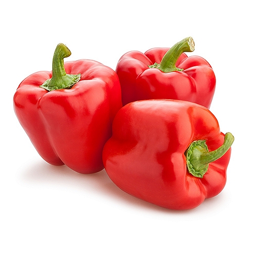 Bright Red peppers that are delicious stuffed, grilled, or in salads.  