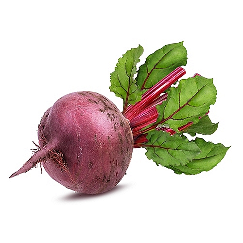 Bunched beets, with a mildly earthy, sweet flavor and high nutritional value.  