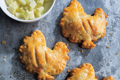 Turkey-Shaped Salted Caramel Apple Hand Pies