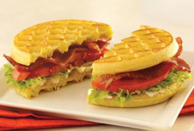 Turkey BLT on Eggo Waffles