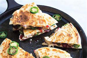 Turkey, Cranberry & Goat Cheese Quesadillas