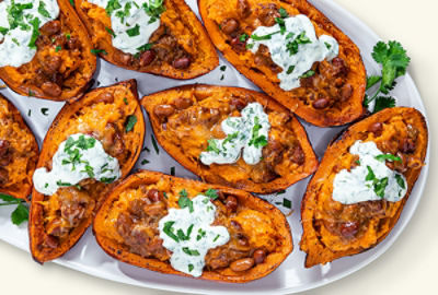 Twice-Baked Sweet Potato Skins