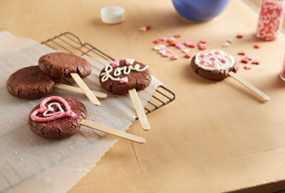 Valentine Chocolate Cookie Pops