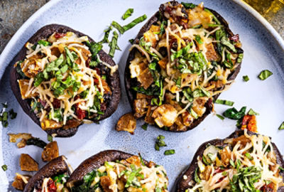 Vegan Tuscan Stuffed Portobellos