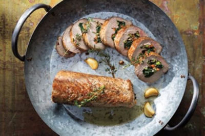 Vegetable Stuffed Pork Tenderloin