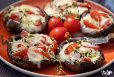 Violife Vegan Stuffed Portobello Mushrooms