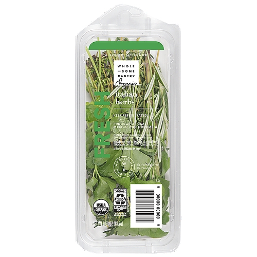 Wholesome Pantry Organic Italian Herbs, 0.66 oz
Mix of Organic Oregano, Organic Parsley and Organic Rosemary