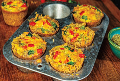 Walnut & Oat Crusted Veggie Egg Cups