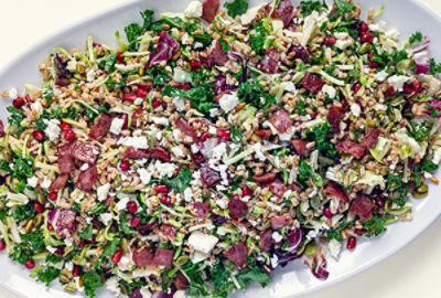 Warm Farro & Turkey Bacon Salad