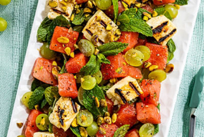 Watermelon and Grilled Halloumi Salad