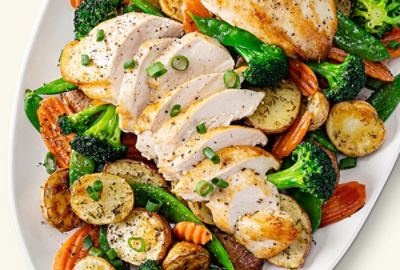 White Balsamic Sheet Pan Chicken