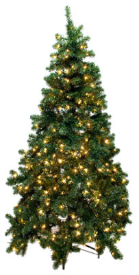 Christmas Tree with Clear Lights, 6.5 Ft.