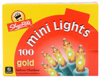 ShopRite Mini Lights - 100 Gold, 1 each