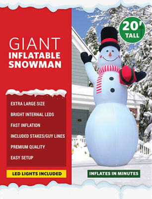 GLOBAL CROSSING GIANT OUTDOOR INFLATABLE SNOWMAN