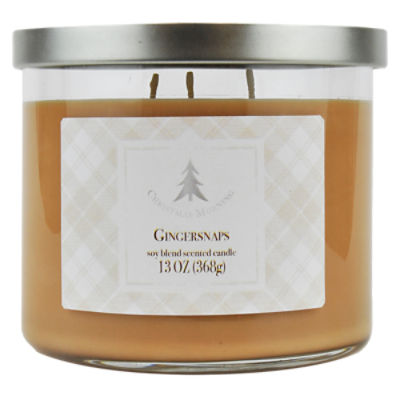 STAR CANDLE CHRISTMAS MORNING GINGERSNAPS SOY BLEND 3 WICK CANDLE