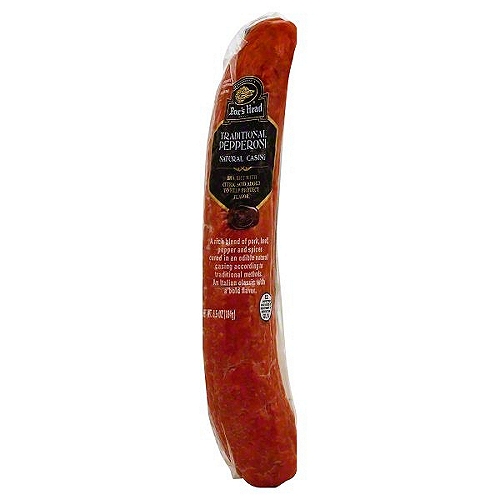 A rich blend of pork, beef, pepper and spices cured in an edible natural casing according to traditional methods. An Italian classic with a bold flavor.