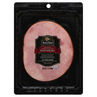 Brunckhorst's Boar's Head Boneless Smoked Uncured Ham Steaks, 7 oz