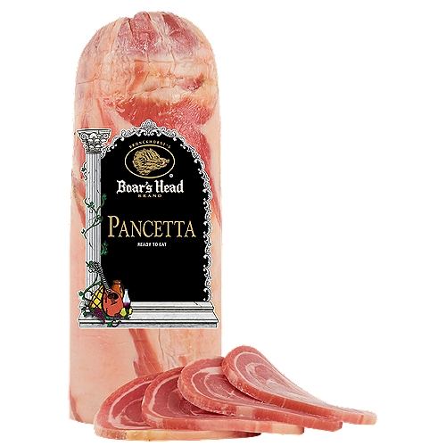 Gluten Free. Milk Free. No MSG Added. We bring regional Italian flavor to you with a traditional-style Italian bacon that is ready to slice and serve. Hand-rubbed with salt, peppercorns and aromatic spices then tightly rolled and dry cured. Freshly sliced at your Deli counter. Product slicing options include "Standard Thickness, Shaved, Sliced Thin or Sliced Thick". Please note your slicing preference in the comment section of your cart.   